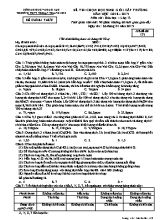 Đề thi chọn học sinh giỏi cấp trường môn Hóa học Lớp 12 - Mã đề 132 - Năm học 2018-2019 - Trường THPT Thuận Thành 2